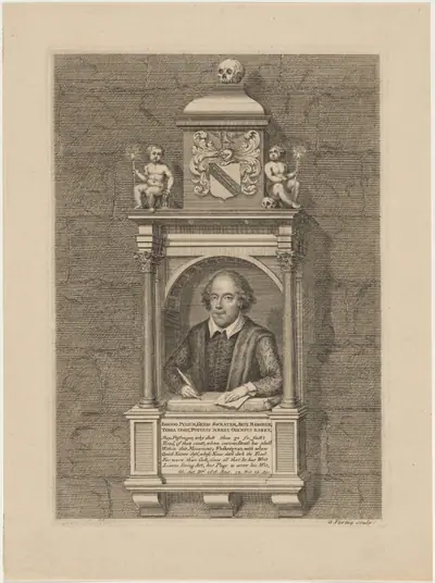 Shakespeare Monument in Church at Stratford-on-Avon