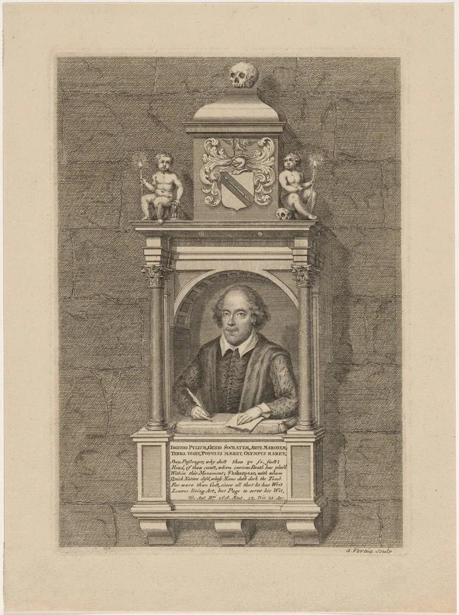 Shakespeare Monument in Church at Stratford-on-Avon by George Vertue