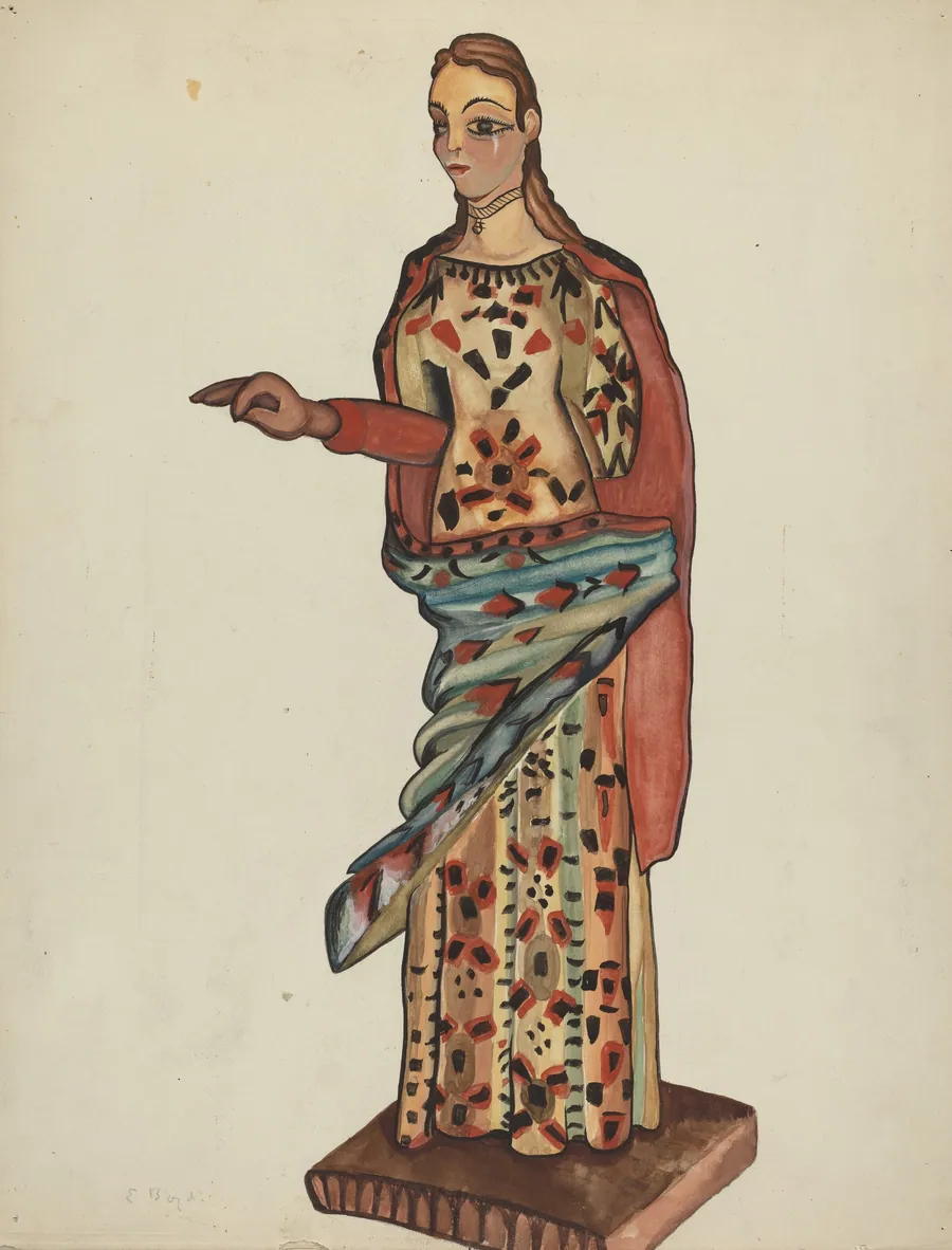 Bulto (Wooden Figure of Saint) by E. Boyd