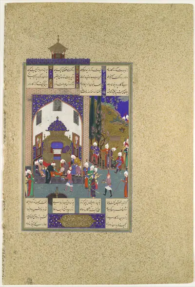 "Zahhak is Told His Fate", Folio 29v from the Shahnama (Book of Kings) of Shah Tahmasp