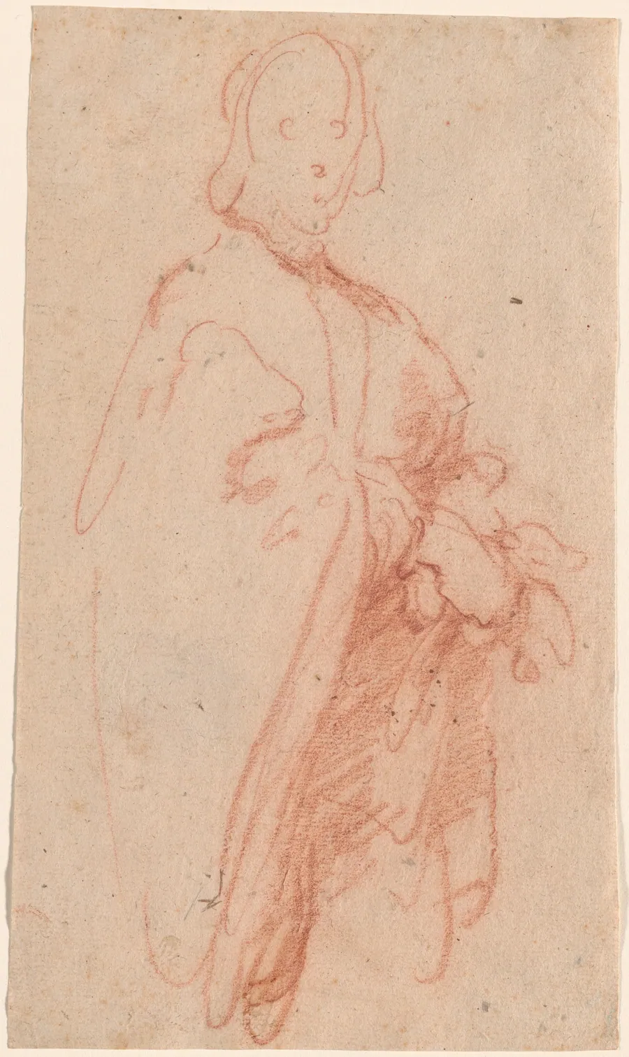 A Standing Man with Cloak and Gloves by Bernardo Strozzi