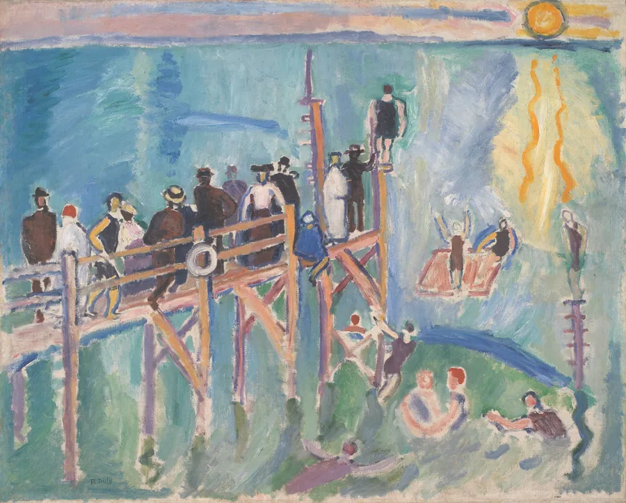 Solglimt på havet ved Sainte-Adresse by Raoul Dufy