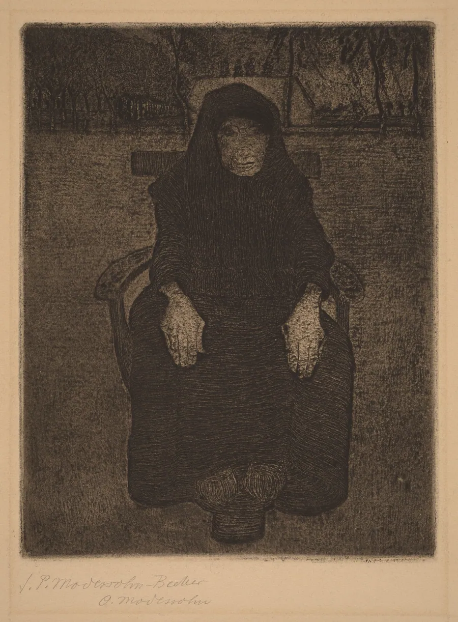Seated Old Woman by Paula Modersohn-Becker