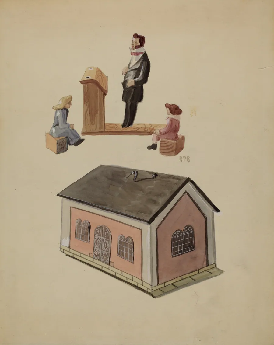 Toy School House by Raoul Du Bois