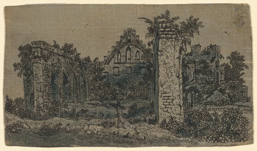 Ruins of the Abbey of Rijnsburg: Small Version by Hercules Seghers