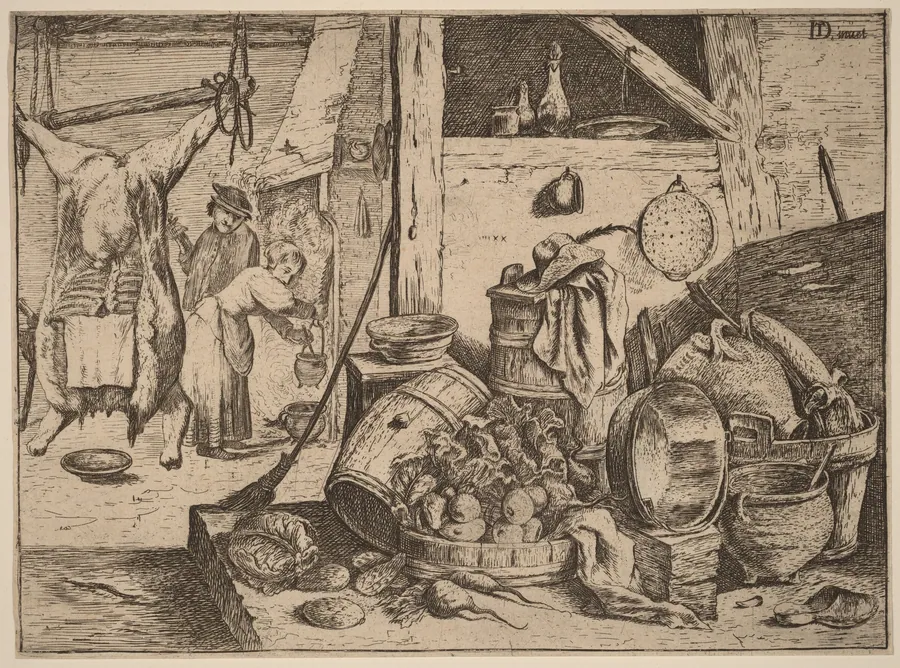 Interior of a Kitchen by David Teniers the Younger