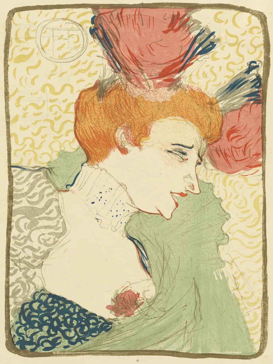 Bust of Mademoiselle Marcelle Lender (Mademoiselle Marcelle Lender, en buste) by Henri de Toulouse-Lautrec