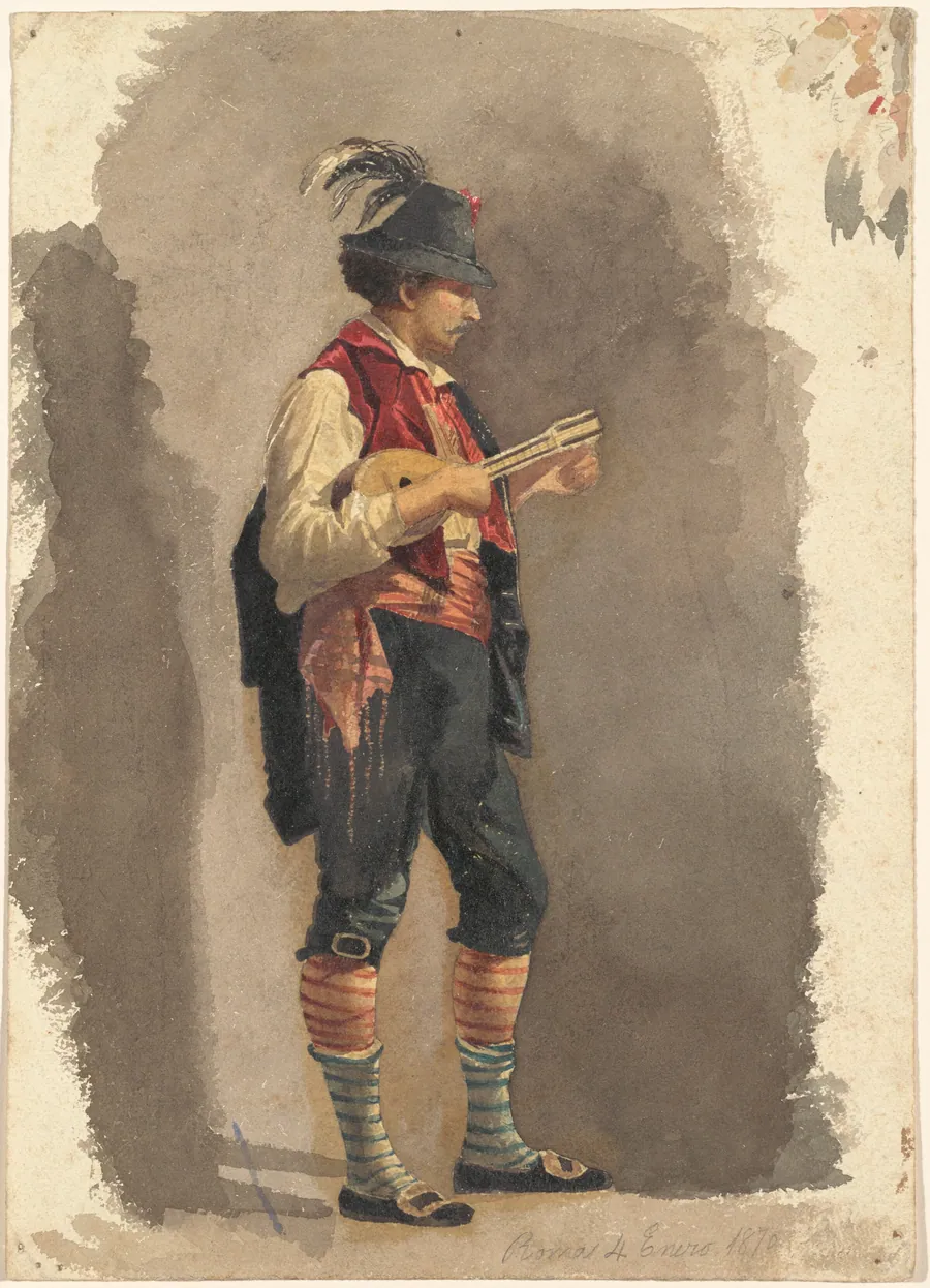 Standing Musician by Mariano Fortuny Marsal