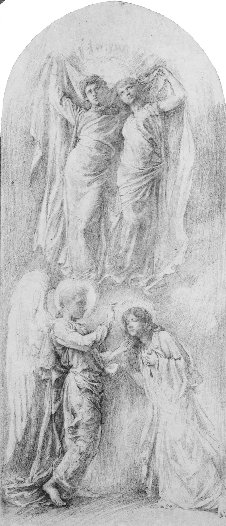 Angel Sealing the Servants of God (Study for the Anna, Margaret Sherman and Gertrude Van Dalfsen Memorial Window, Trinity Church, Buffalo, N.Y.) by John La Farge