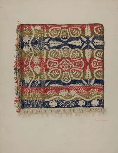 Jacquard Coverlet