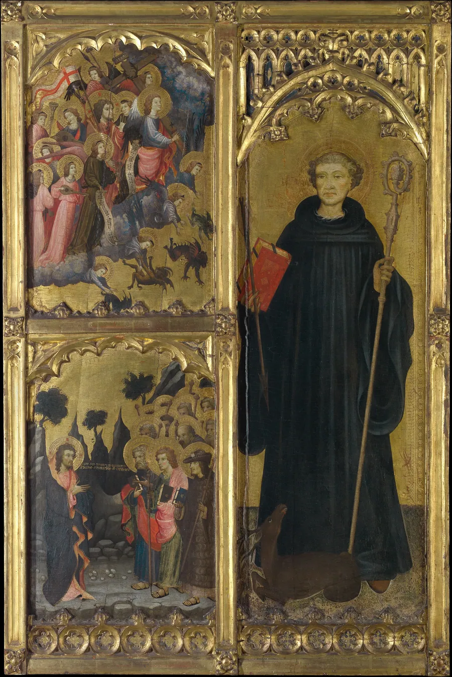 Saint Giles with Christ Triumphant over Satan and the Mission of the Apostles by Miguel Alcañiz (or Miquel Alcanyís)