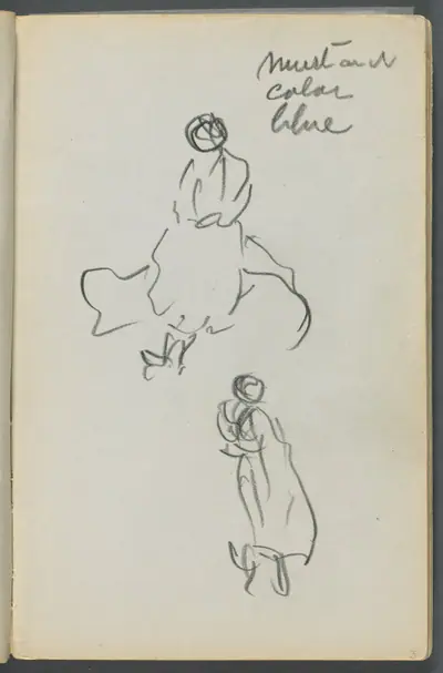 Sketchbook, The Dells, N° 127, page 003: Two Figures