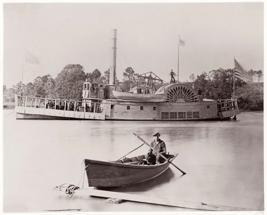 [U.S. Gunboat].  Brady album, p. 161 by Mathew B. Brady