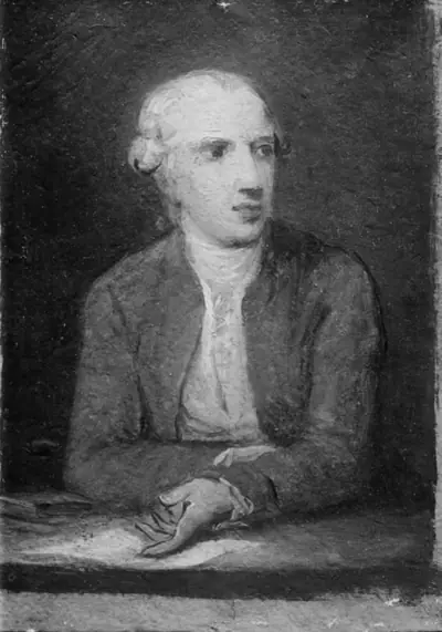 Mandsportræt. Sandsynligvis forarbejde til Kunstakademiets portræt fra 1785 af billedhuggeren C. F. Stanley