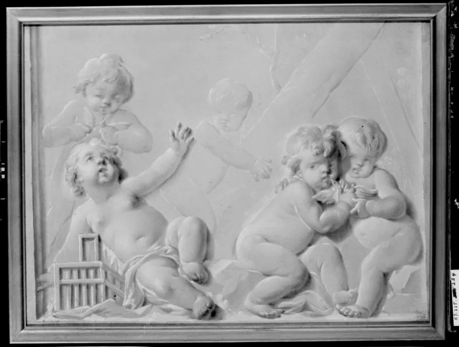 Putti with Birds by Piat Joseph Sauvage