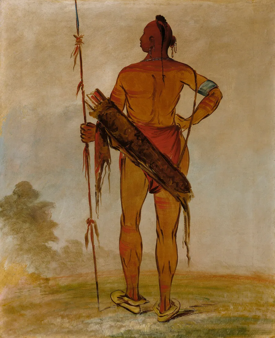 Pa-hú-sha, White Hair, the Younger, a Band Chief by George Catlin, born Wilkes-Barre, PA 1796-died Jersey City, NJ 1872