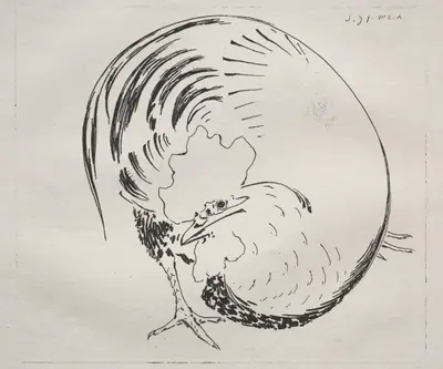 The High-Fired Service: Rooster (counterproof)