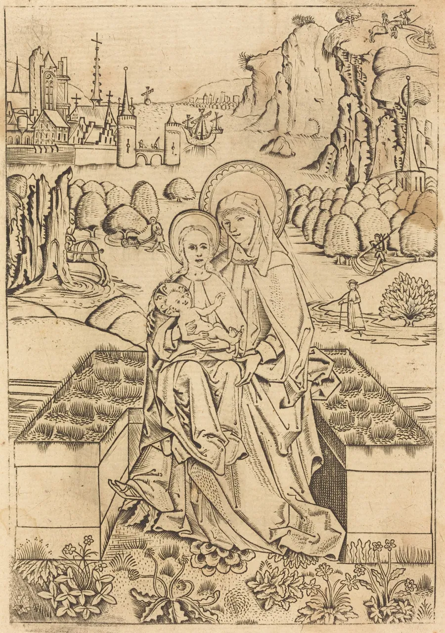 The Madonna and Child with Saint Anne by Master of St. Sebastian