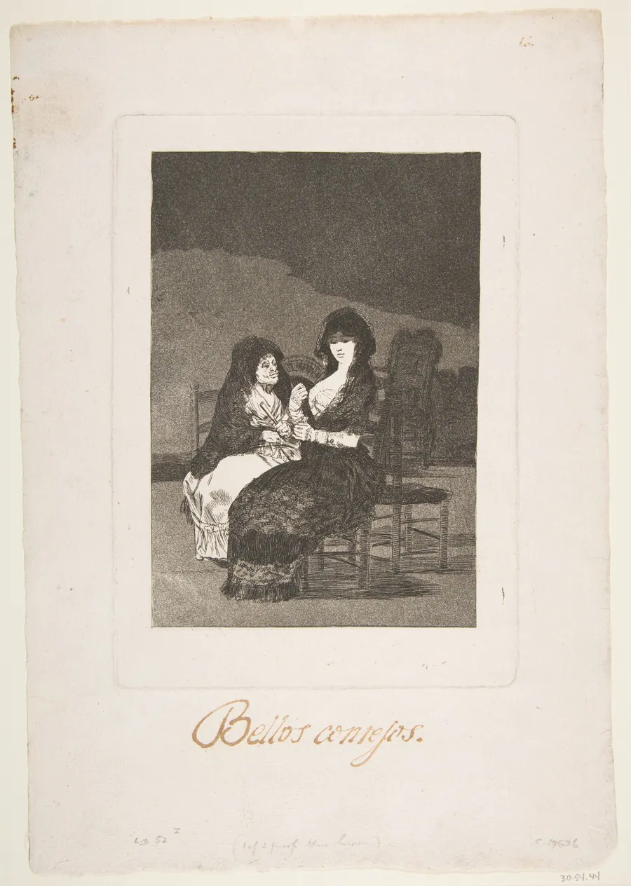 Plate 15 from 'Los Caprichos': Pretty Advice (Bellos consejos) by Goya (Francisco de Goya y Lucientes)