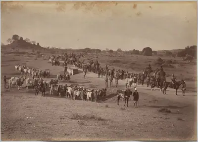 Elephant Battery on March at Jhansi