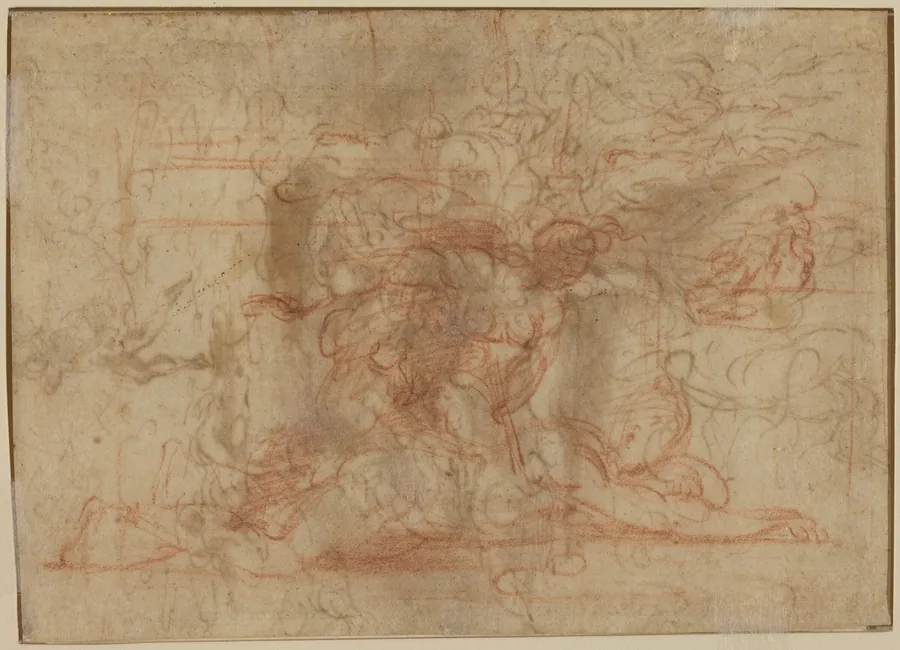 Jael and Cisera? [verso] by Parmigianino