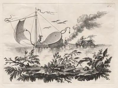 The Manner of Transporting Wares on Barges Drawn by a Bellows