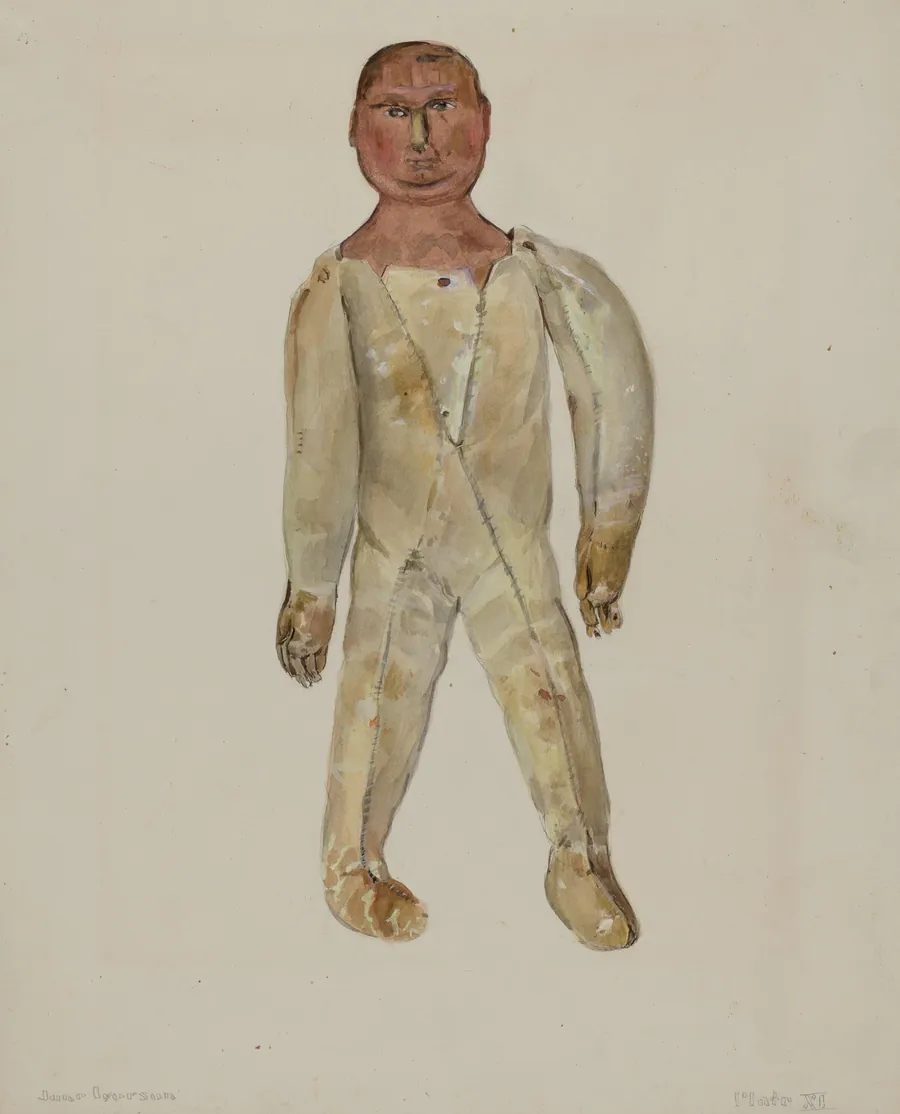 Leather Bodied Doll by Jane Iverson