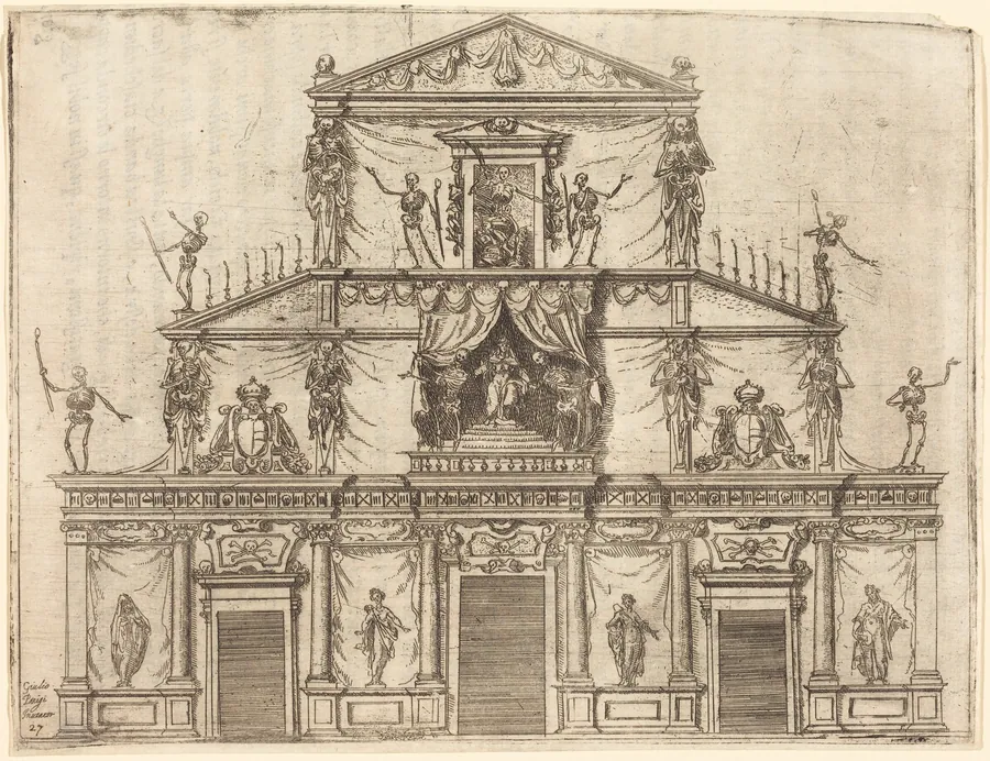 Façade of San Lorenzo, Florence by Jacques Callot