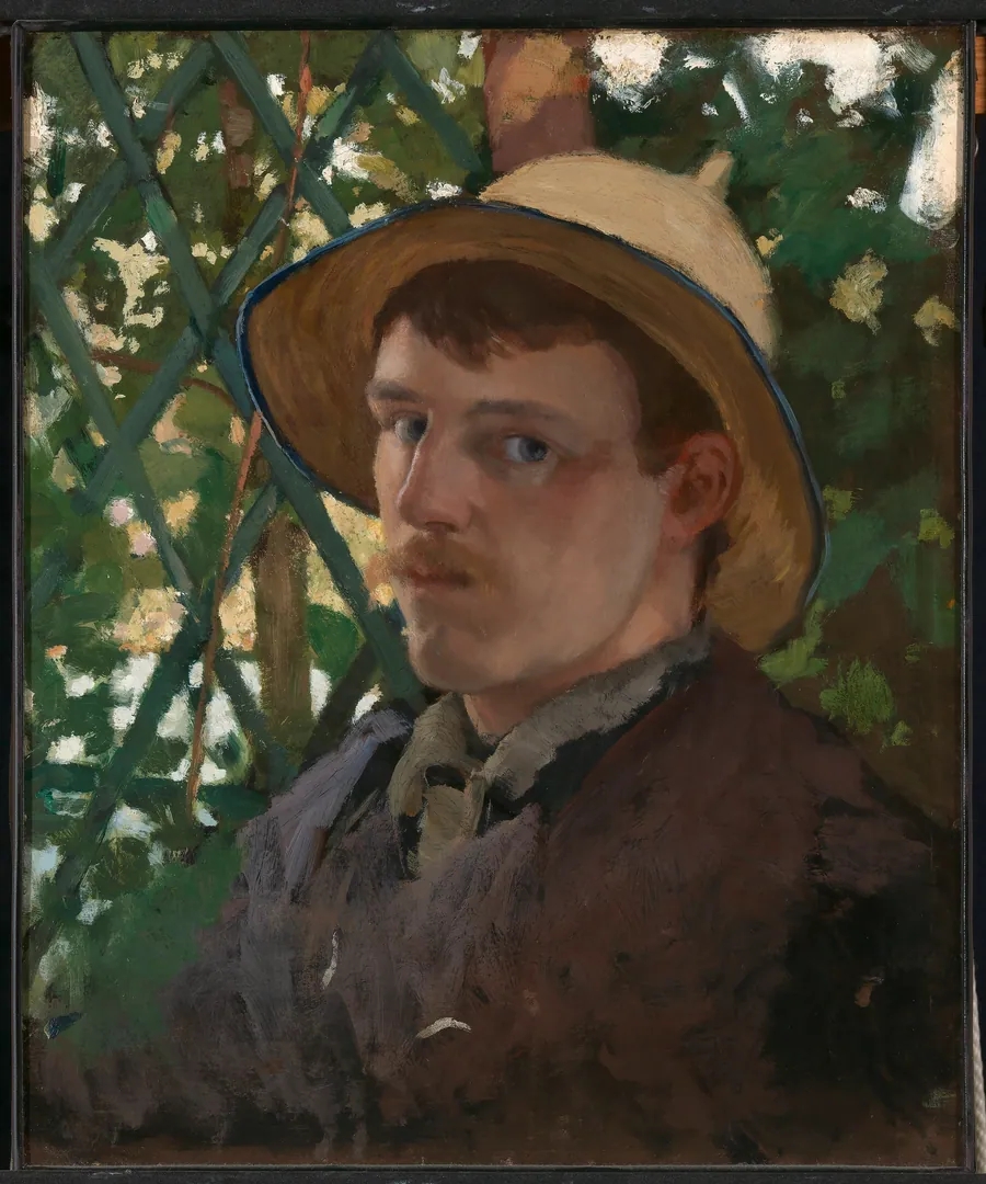 Self-Portrait at Montigny by Will H. Low, born Albany, NY 1853-died New York City 1932