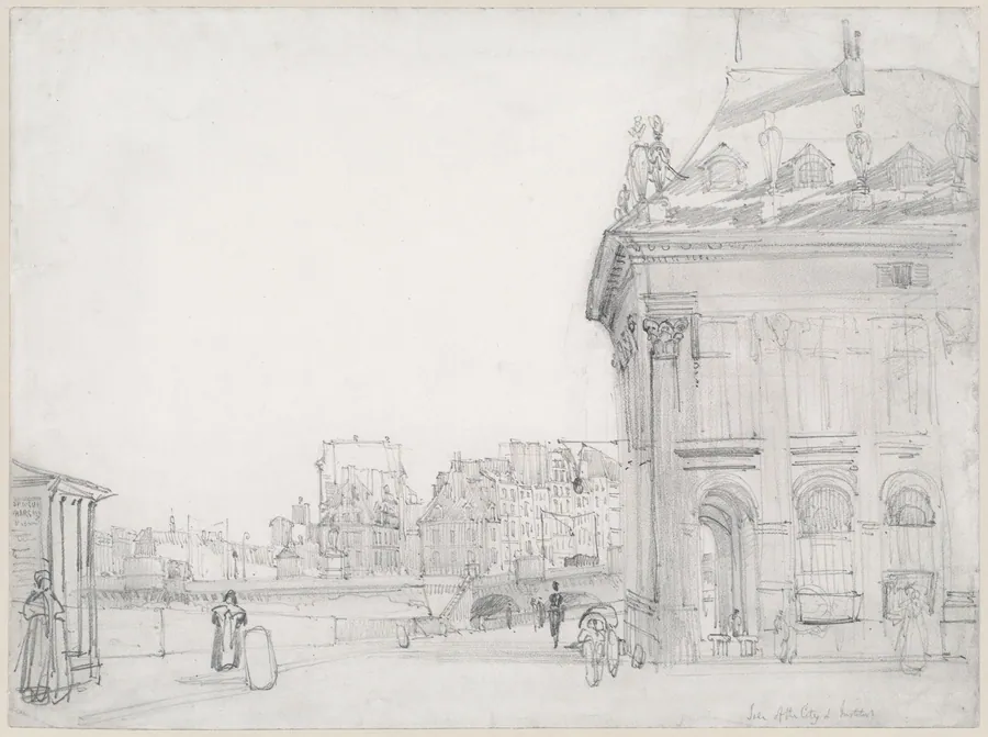 Ile de la Cité from the Institut, Paris by Thomas Shotter Boys