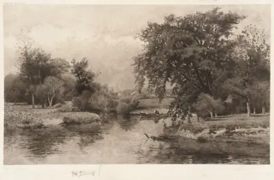 Untitled (Man Fishing on Lake)