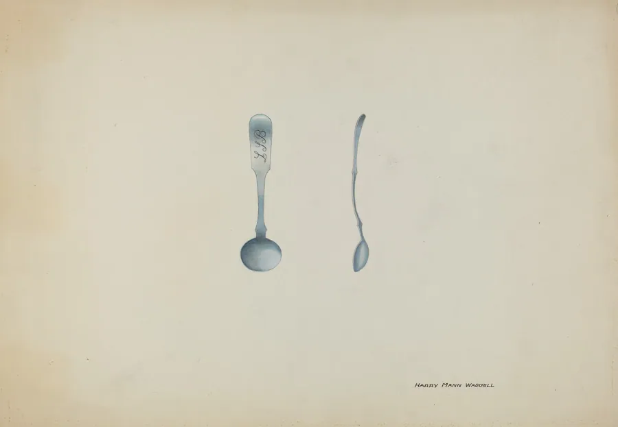 Silver Salt Spoon by Harry Mann Waddell