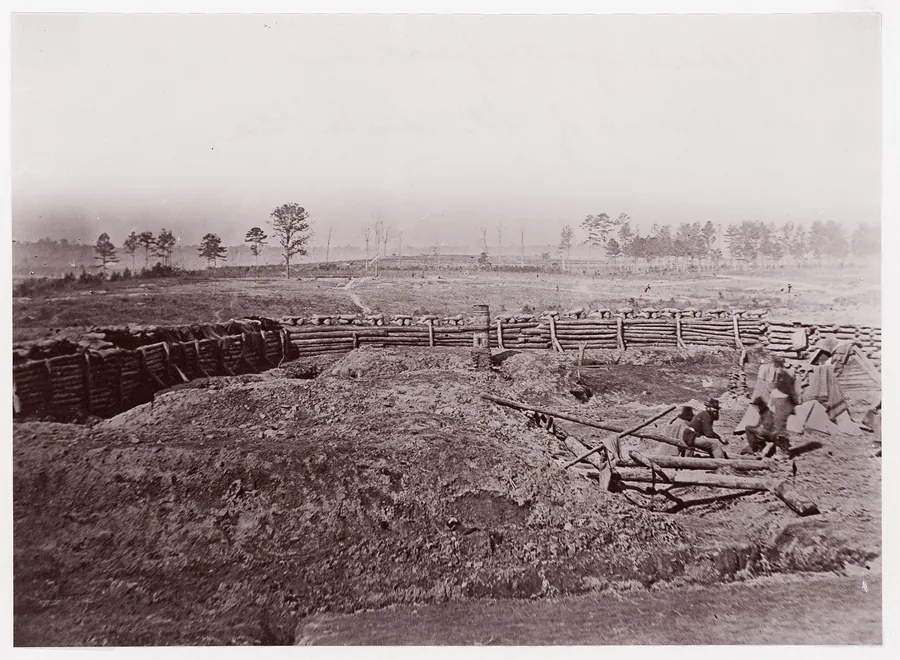 Rebel Fortifications in front of Atlanta by George N. Barnard
