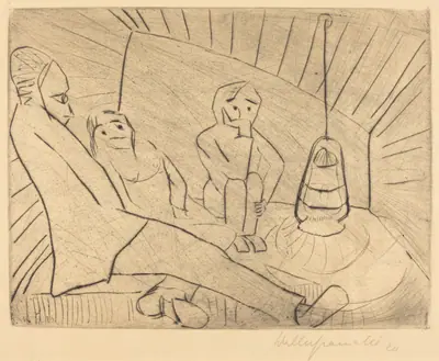 Three People in an Atelier