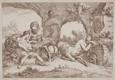 Chiron Teaches Music to Achilles