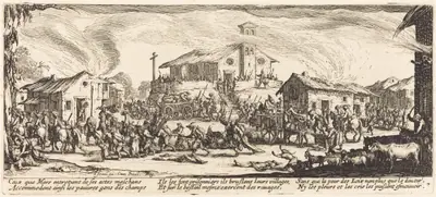 Plundering and Burning a Village