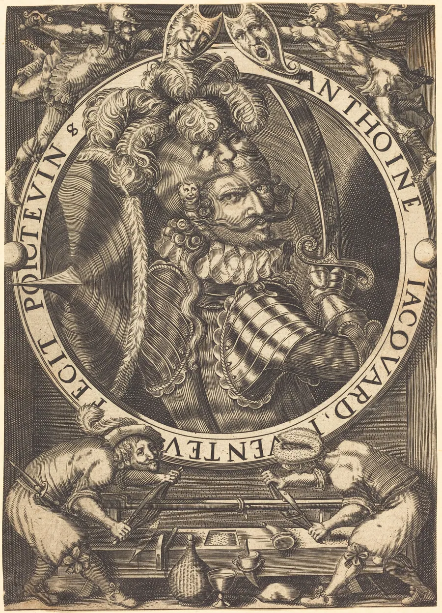 Self-Portrait (The Trade Card of Anthoine Jacquard) by Antoine Jacquard