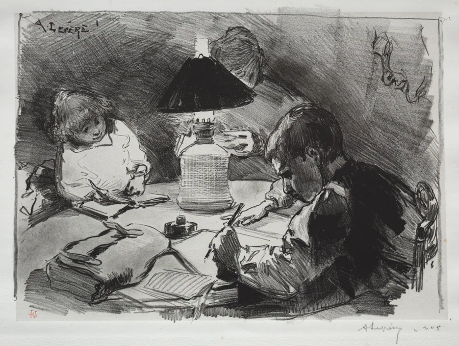 Around the Lamp by Auguste Louis Lepère