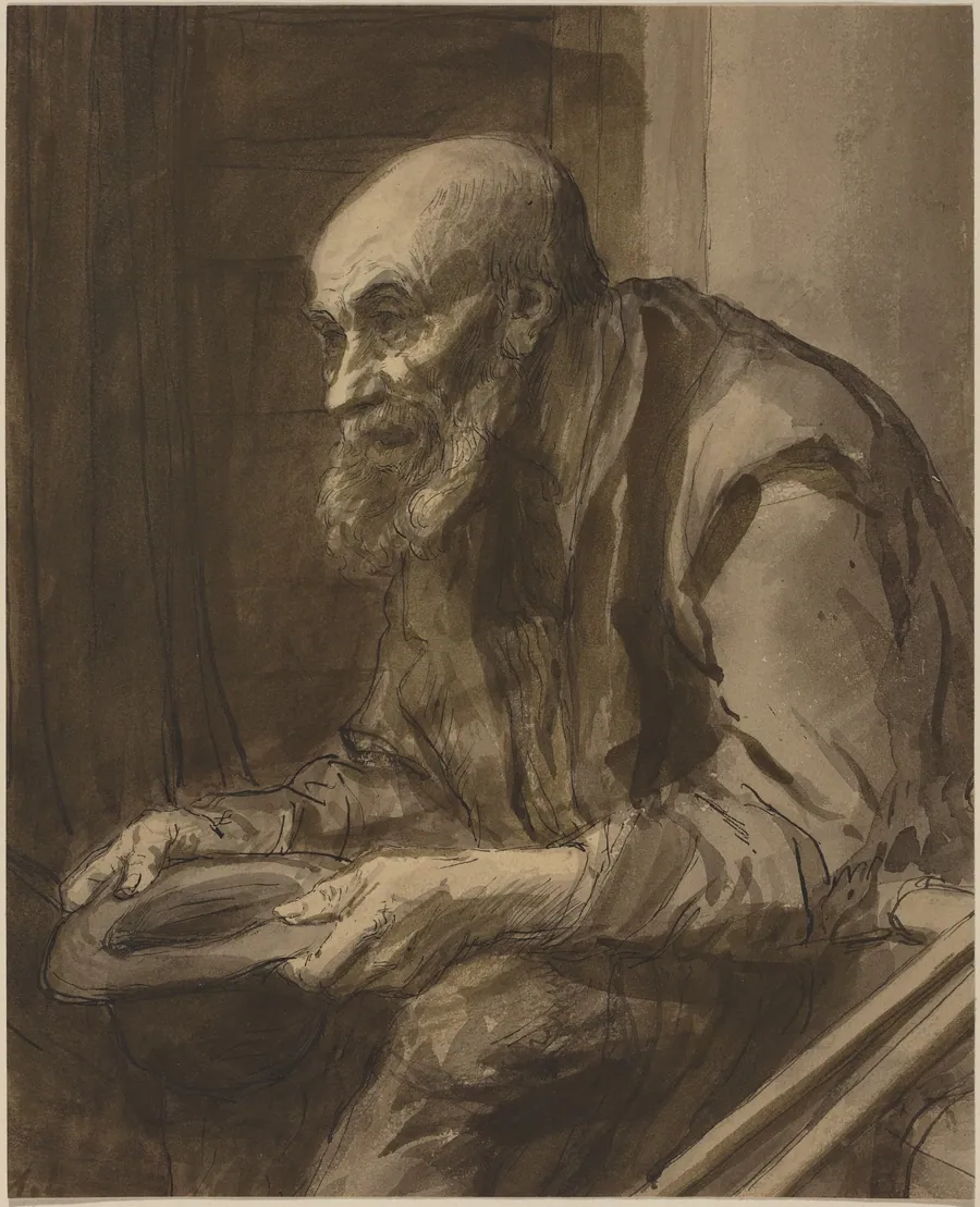 Beggar with Crutches by Alphonse Legros