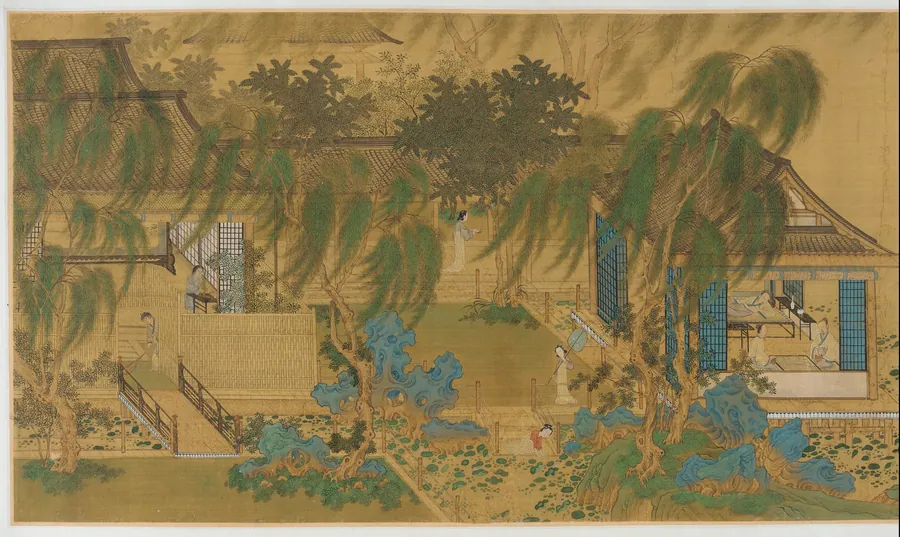 Immortals playing weiqi on Penglai by Formerly attributed to Leng Qian (14th century)