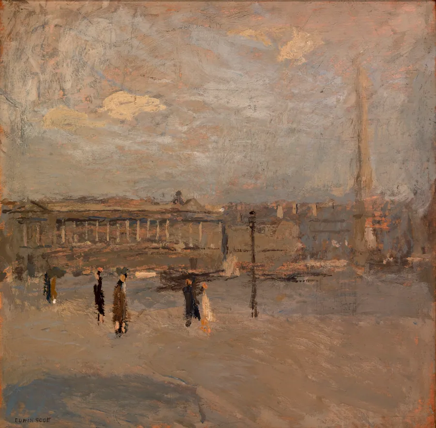 Place de la Concorde no. IV-A by Frank Edwin Scott, born Buffalo, NY 1863-died Paris, France 1929