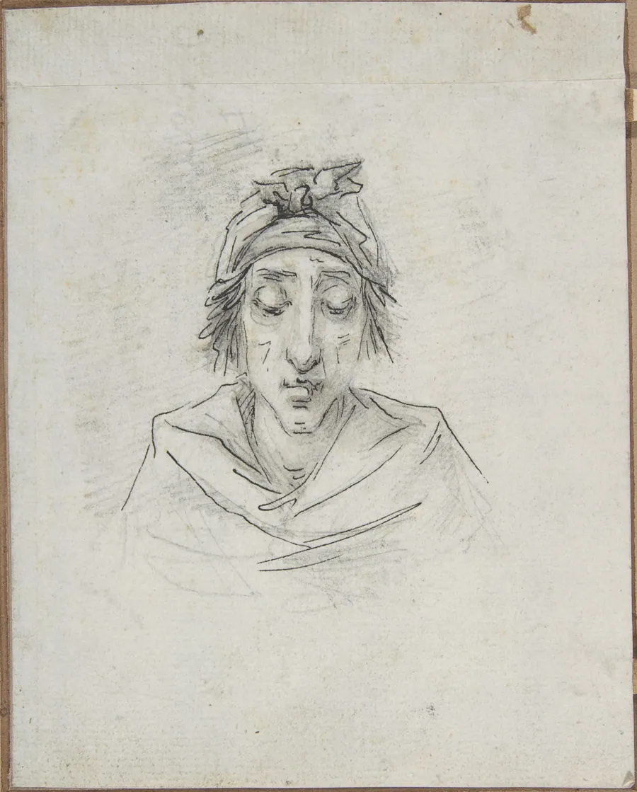 Caricature of Georges-Auguste Couthon (called Aristide, 1756-1794), President of the Convention in 1793, on the way to the guillotine on July 28, 1794 (10 Thermidor, An II) by baron Dominique Vivant Denon