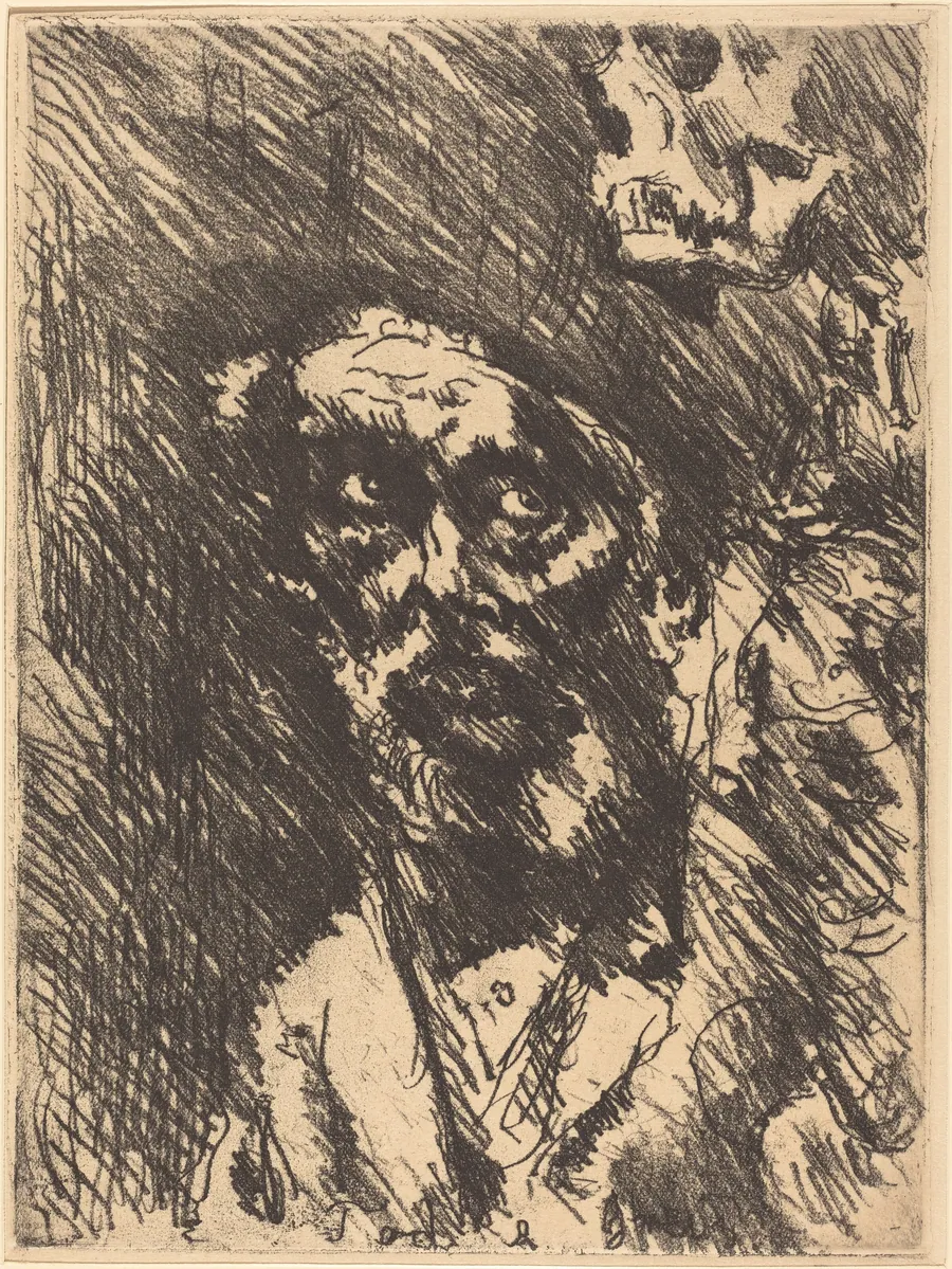 Death and the Old Man (Tod und Greis) from Dance of Death (Totentanz) by Lovis Corinth