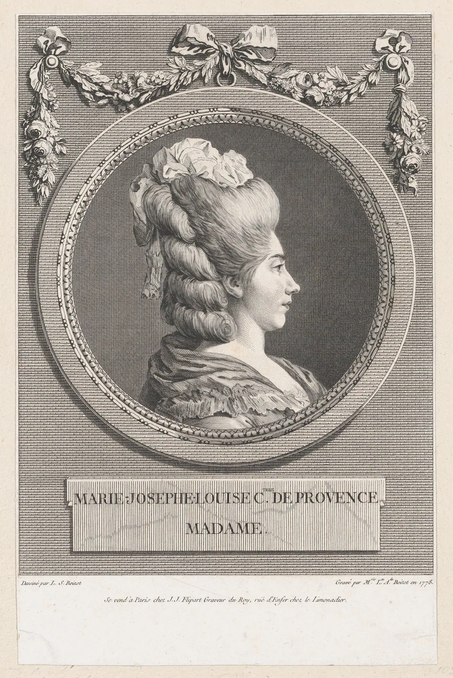 Marie-Josephe-Louise, Countesse of Provence, Madame by Louis Simon Boizot
