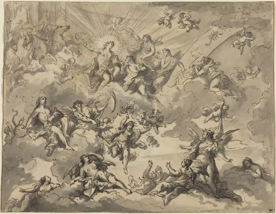 Apollo and the Muses by Giuseppe Valeriani