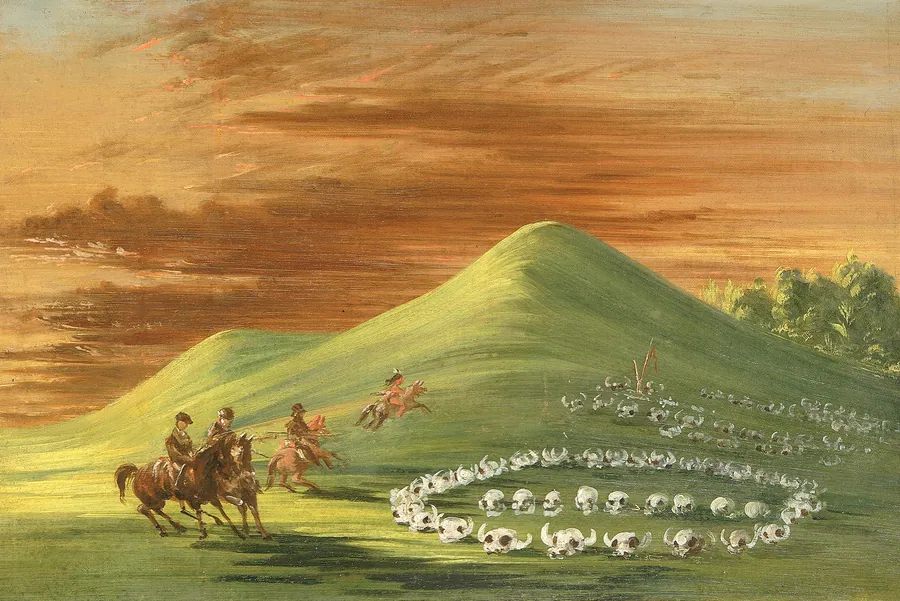 Butte de Mort, Sioux Burial Ground, Upper Missouri by George Catlin, born Wilkes-Barre, PA 1796-died Jersey City, NJ 1872