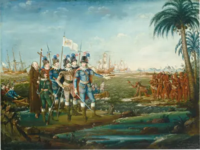 First Landing of Christopher Columbus
