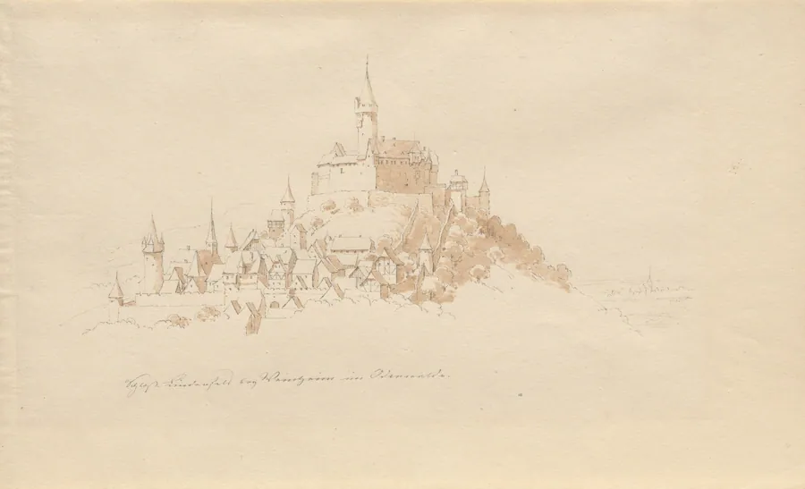 Schloss Lindenfels bei Weinheim im Odenwald by Karl Julius von Leypold