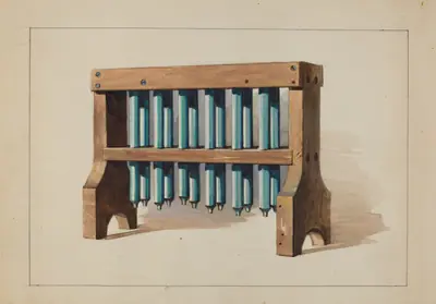 Rack with Candle Molds