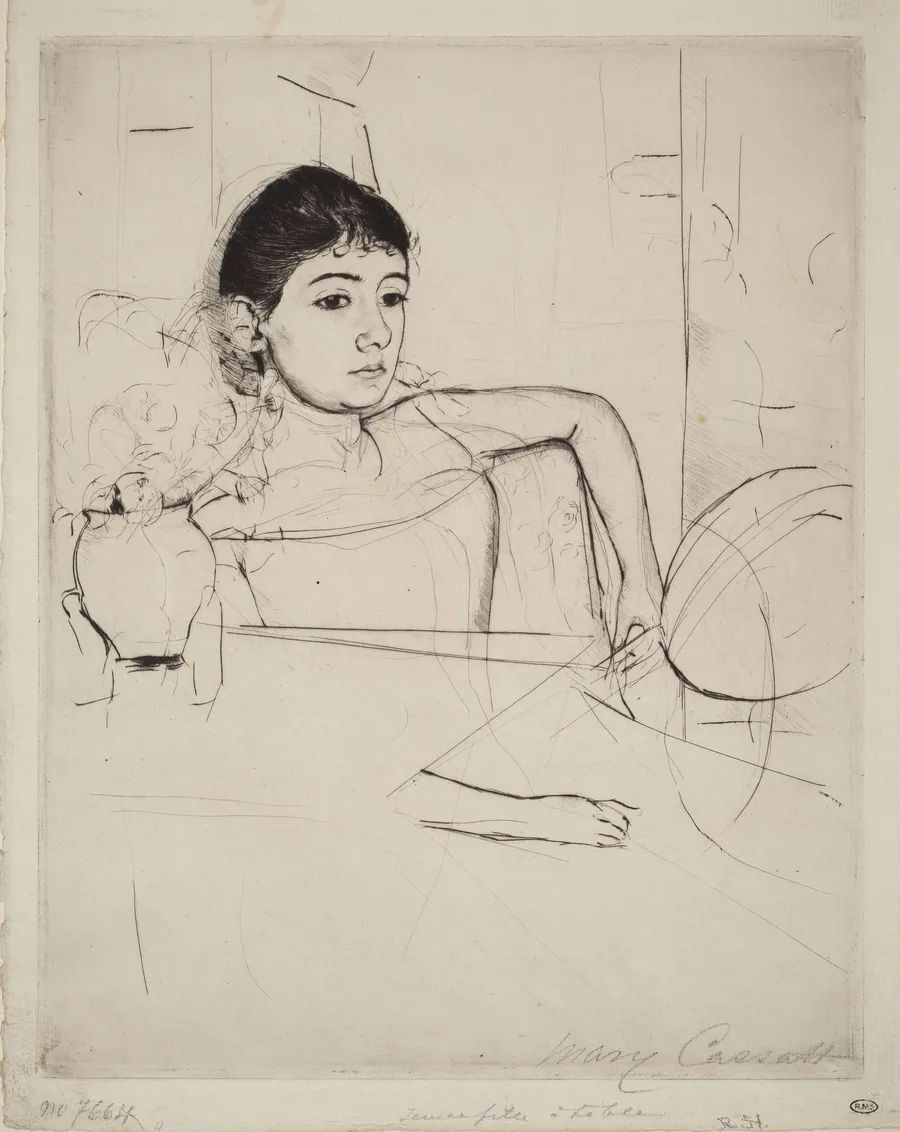 Mimi as a Brunette by Mary Cassatt